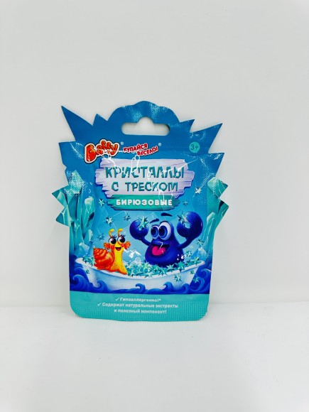 Кристаллы с треском детские товарных знаков  «Baffy»®, «КУПАЙСЯ ВЕСЕЛО!» ®, в/п 12,3*9*0,5 см